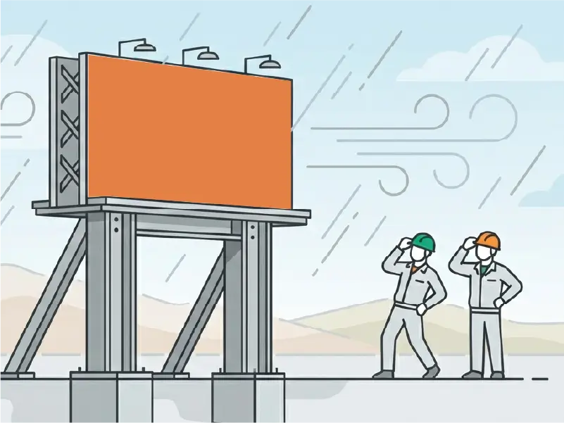 過酷な環境に負けない看板